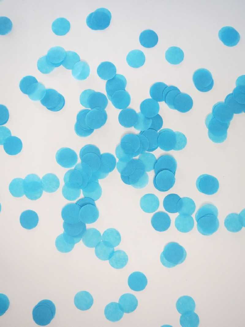 Confettis ronds papier de soie - Bleu clair