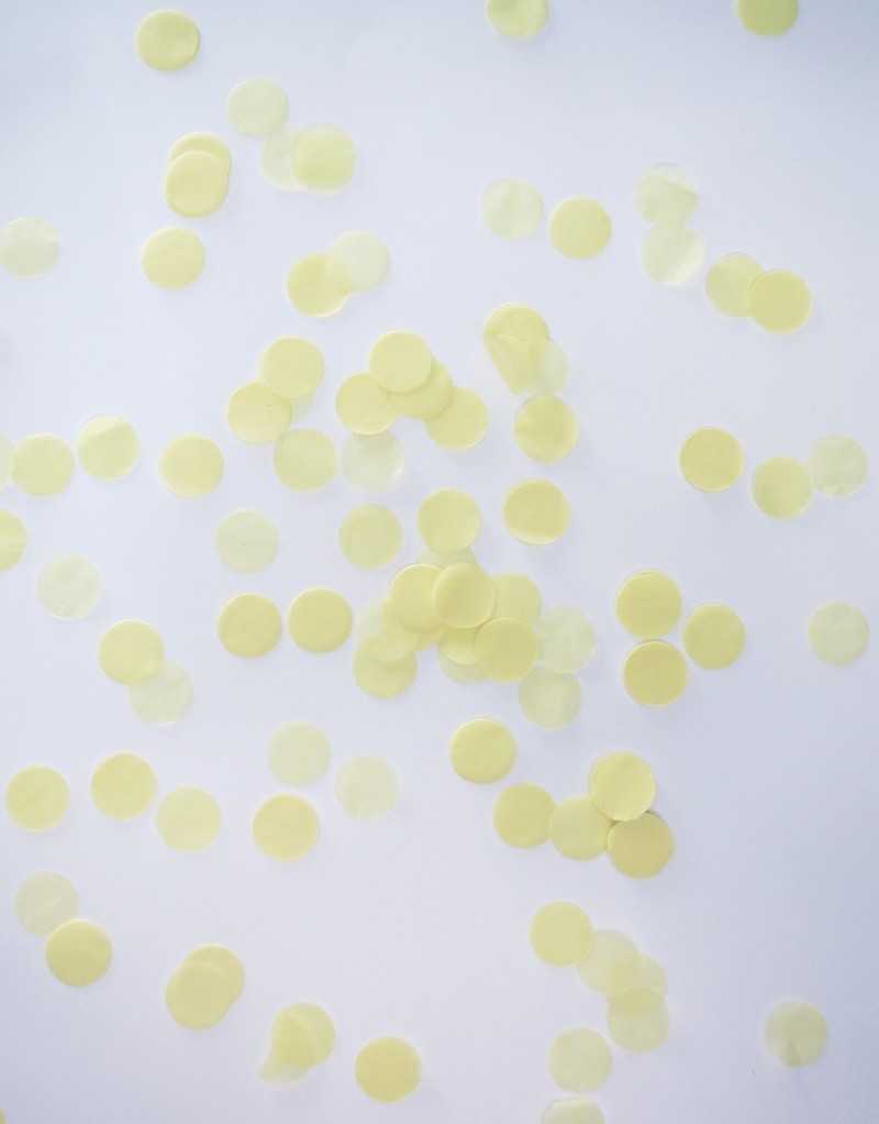 Confettis ronds papier de soie - Poussin