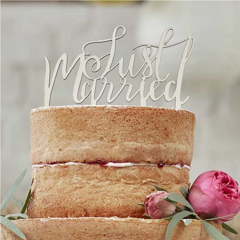Cake Topper bois - JUST MARRIED