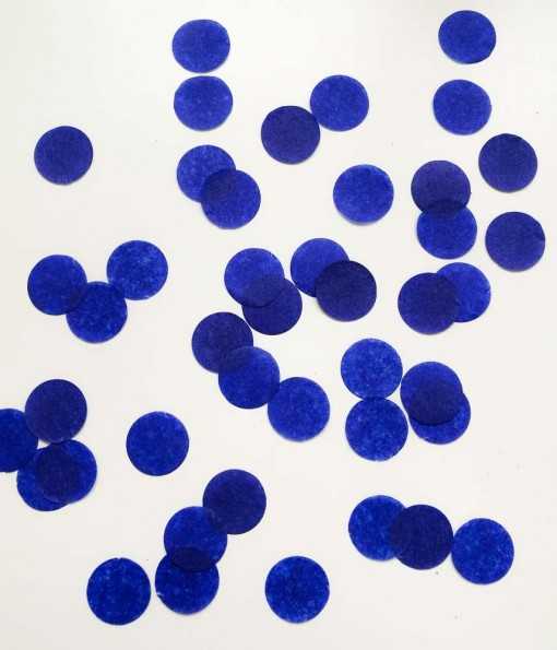 Confettis ronds papier de soie - Bleu Roi
