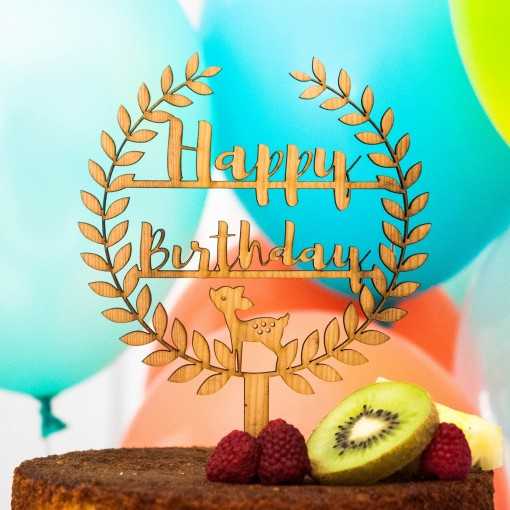 Cake topper "Happy Birthday"