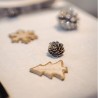 Pomme de pin paillettes champagne 3cm