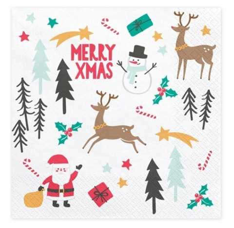 Pack de 20 serviettes Merry...
