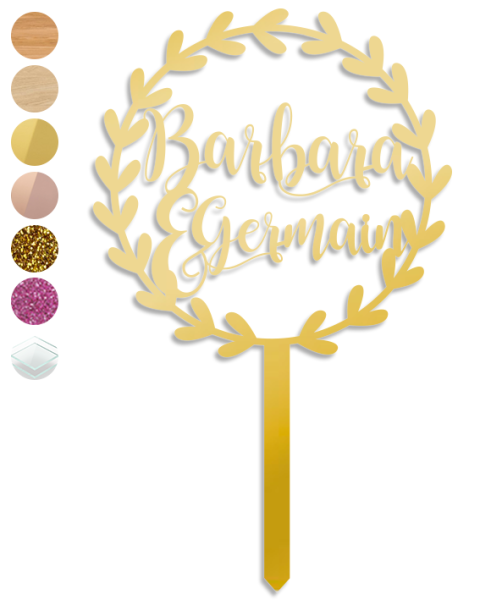 Cake topper Couronne de lierre