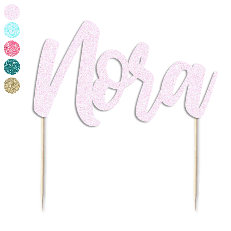 Cake topper paillettes - Prénom