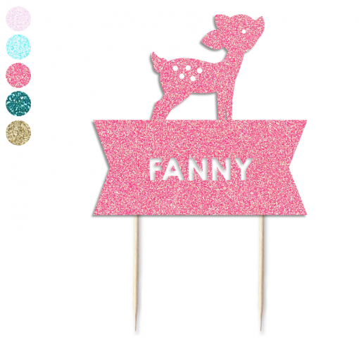 Cake topper paillettes - Faon