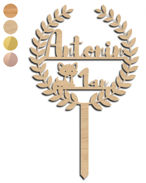 Cake topper Anniversaire -...
