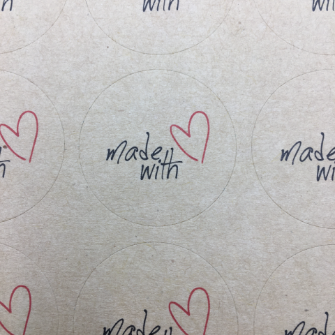 Mini sticker "Made with love"