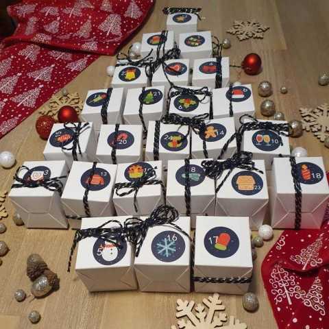Kit Calendrier de l'Avent Boîtes carrées 