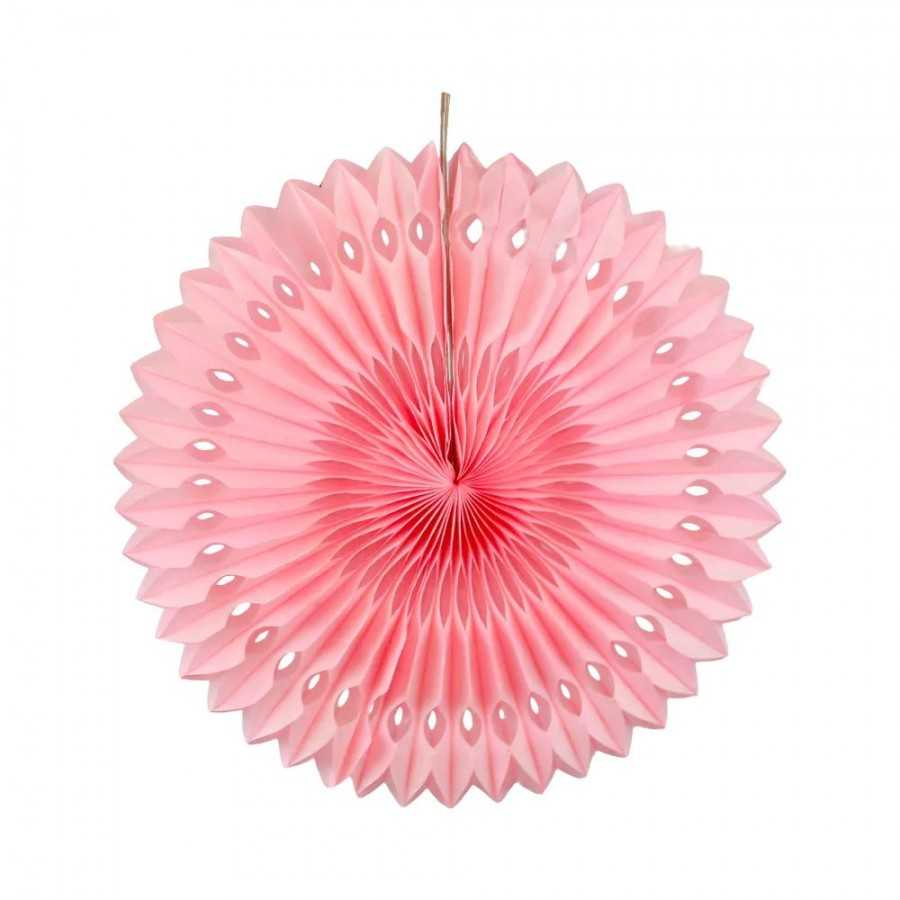 Rosace en papier rose clair -30cm Rosace en papier rose clair -30cm