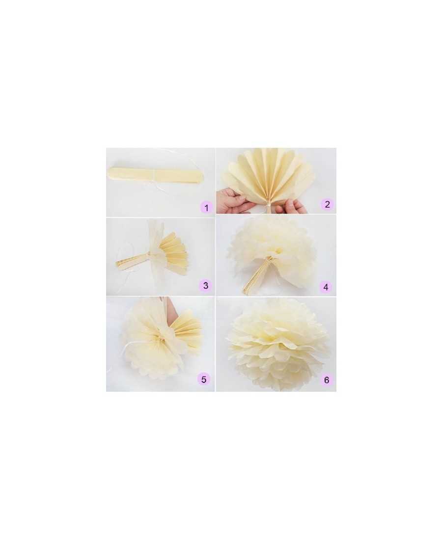 Pompon Papier Crème - 20cm Pompon Papier Crème - 20cm