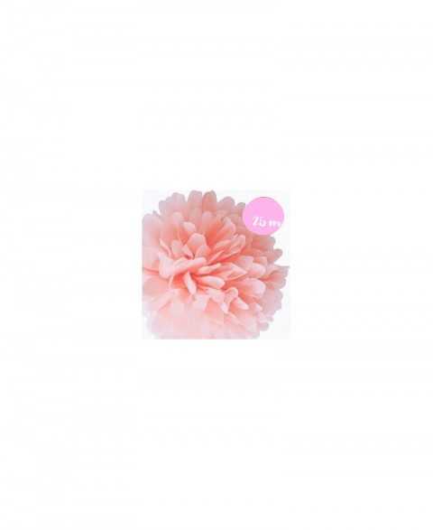 Pompon Papier Rose Clair - 25cm 