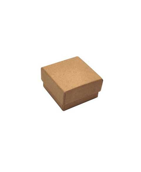 Petite boite carrée en kraft avec couvercle séparé et mousse amovible