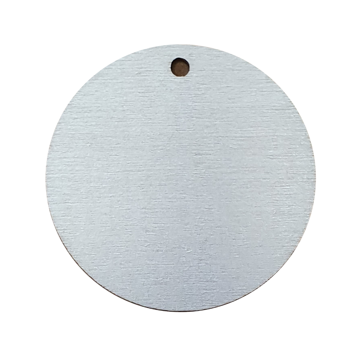 Étiquette ronde en bois clair diamètre 4cm
