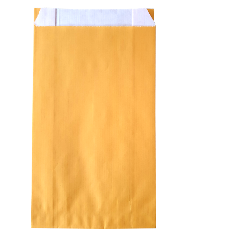 Sachet kraft coloris jaune, taille 12 x 19 cm