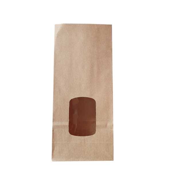 Sachet kraft alimentaire avec fenêtre pour chocolats, confiseries ou dragées, ou petits gâteaux