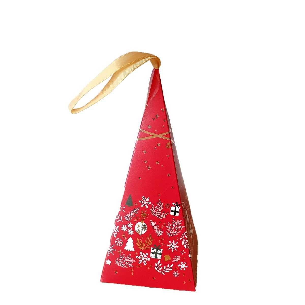boite pyramidale décor de Noël à suspendre