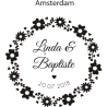 Tampon personnalisé mariage, prénoms et date