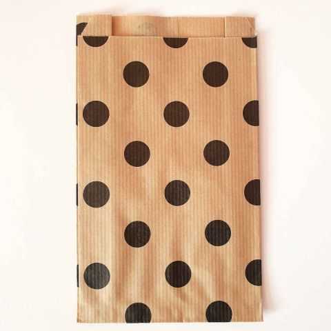 Sachet en Kraft brun pois...