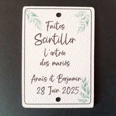 Personnalisez votre étiquette pour cierge magique