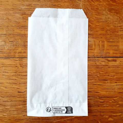 Envers du sachet avec impression du logo triman