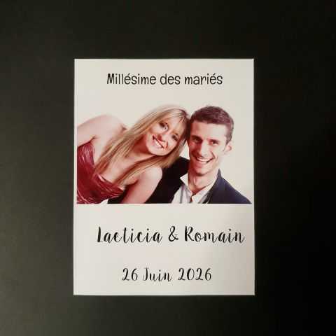 Étiquette autocollante personnalisée pour bouteille de vin