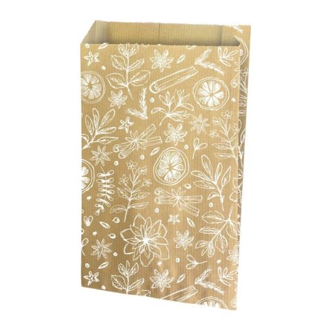 Pochette cadeau Noël Festine kraft 18 × 6 × 35 cm