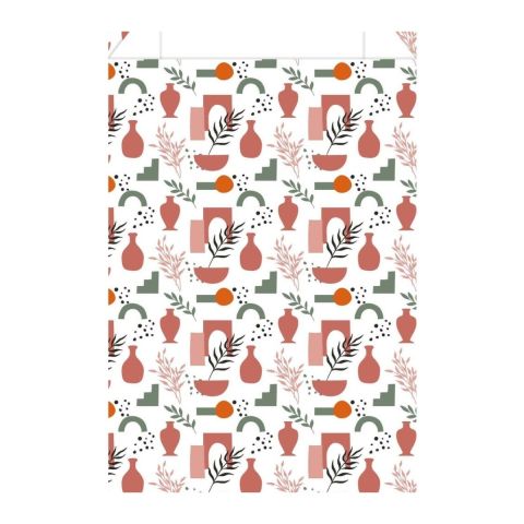 Pochette cadeau Terracotta 24 × 9 × 41 cm, papier blanc