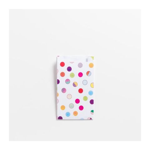 Pochette cadeau Nya 12 × 4,5 × 20 cm, pois multicolores