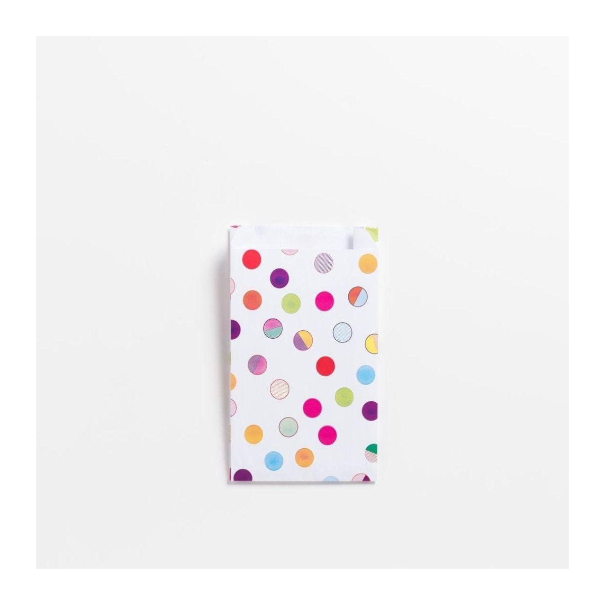 Pochette cadeau Nya 12 × 4,5 × 20 cm, pois multicolores